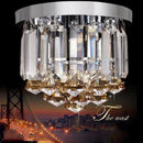 GobekUsa Crystal Round Ceiling Lights: Champagne/Clear Stainless Steel Design for Luxe Spaces