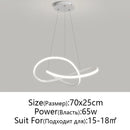 GobekUsa LED Chandelier Light: Modern Aluminum Acrylic Pendant for Dining Room & Restaurant