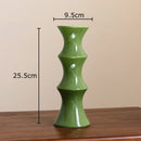 GobekUsa Bamboo Ceramic Vase for Stylish Room Decor and Flower Arrangement