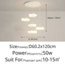 GobekUsa Cloud White Floating Pendant Chandelier for Dining Room, Kitchen Island, Indoor Lighting
