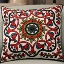 GobekUsa Ethnic Flower Elephant Pillowcase, Hand-Embroidered Boho Cushion Cover