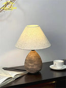 GobekUsa Ceramic Jar LED Table Lamp for Zen Art Decor in Living Room