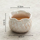 GobekUsa Lotus Flower Ceramic Vase: Small Plant Pots for Table Decoration and Room Aesthetic