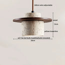 GobekUsa LED Hanging Lamp: Yellow Travertine Japanese Style Pendant Light for Home Decoration