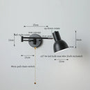 GobekUsa Black Iron LED Wall Sconce for Home Decor - Modern Nordic Style