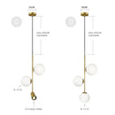 GobekUsa Glass Ball LED Chandelier: Nordic Modern Pendant Light for Dining Room and Bedroom