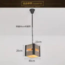 GobekUsa 6-Head Industrial Style Pendant Lamp - Retro Solid Wood Iron Table Light