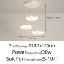 GobekUsa Cloud White Floating Pendant Chandelier for Dining Room, Kitchen Island, Indoor Lighting