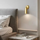 GobekUsa Brass Rotatable LED Wall Sconces, 3-Color Dimming, Modern Copper Design