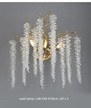 GobekUsa Crystal Tassel LED Branch Chandelier for Dining Room and Home Decor