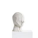 GobekUsa Geometric Ceramic Head Sculpture | Golden Alien Figurine