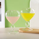 GobekUsa Heart Shaped Glass Mug Set for Couples - Cocktail, Tea, Coffee, Beer Glassware Drinkware
