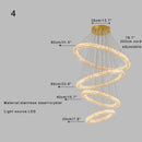 GobekUsa Crystal Ring Chandelier - Color Changing LED Modern Luxury Hanging Lamp