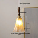 GobekUsa Amber Glass Pendant Lamps Copper Modern Hanging Lights for Living Dining Bedroom