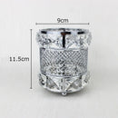 GobekUsa Gold Plated Hollow Glass Jar: Elegant Makeup Brush & Pen Holder