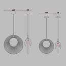 GobekUsa LED Oyster Pendant Lamp: Adjustable Hanging Light for Loft Bedroom Decor