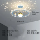 GobekUsa Astronaut LED Chandeliers: Remote-controlled Ceiling Pendant for Children's Room, Boy's Study, Nursery
