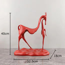 GobekUsa Cast Iron Horse Sculpture Modern Desk Decor Minimalist Room Artistic Craft Figurine