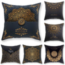 GobekUsa Black Gold Mandala Luxury Printed Pillowcase §