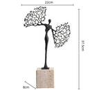 GobekUsa Golden Metal Abstract Figure Sculpture Home Decor CraftǀCreative Figurine Ornament