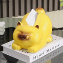 GobekUsa Cartoon Siamese Kitten Ceramic Tissue Box for Coffee Table and Desk