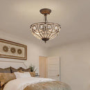 GobekUsa Luxe Crystal Semi Chandelier for Bedroom, Restaurant, Aisle - European Retro Style