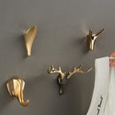 GobekUsa Brass Wall Mount Robe Hooks for Bathroom and Door - Towel, Hat, Coat Holder