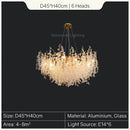 GobekUsa Gold Tree Branch Chandelier: Elegant European Style Pendant Light for Home Decor