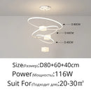 GobekUsa LED Chandelier: Modern Living Room Kitchen Hanging Light, White Indoor Lighting Fixture