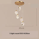 GobekUsa Copper LED 3-Light Dimmable Crystal Chandelier