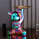 GobekUsa Luxe Bear Doll Figurine Set for TV Cabinet & Wine Cabinet Decor