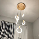 GobekUsa LED Stair Chandelier: Modern Nordic Living Room Ceiling Pendant Lamps