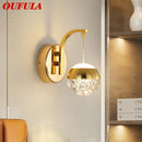 GobekUsa Gold Crystal Bubble Wall Sconce Light for Home Bedroom Decor