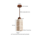 GobekUsa Japanese Stone LED Pendant Lamps Yellow Travertine Wabi Sabi Hanging Light