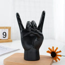 GobekUsa Gold Rock Hand Gesture Sculpture Figurine for Chic Home Decor