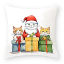 GobekUsa Cartoon Animal Christmas Pillowcase: Decorative Sofa Cushion Cover for Living Room