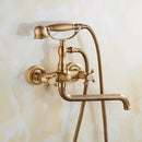 GobekUsa Brass Bathtub Shower Set Wall Mounted - Hot and Cold Mixer Taps