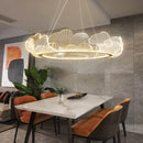 GobekUsa LED Lotus Leaf Ceiling Chandeliers Modern Living Dining Room Pendant Light Fixtures
