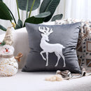 GobekUsa Christmas Elk Embroidered Pillow Covers 45x45cm asyncio Festive Pillowcase