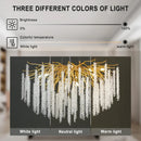 GobekUsa Crystal Ceiling Chandelier for Bedroom and Living Room