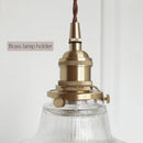 GobekUsa Brass Glass Retro Chandelier Art Deco LED Dining Room Light