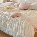 GobekUsa Heart-shaped Washed Cotton Bedding Set - Duvet Cover, Bed Sheet, Pillowcases