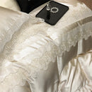 GobekUsa Lace Patchwork Silk Cotton Luxury Bedding Set Queen King Size