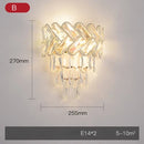 GobekUsa Crystal Gold Stainless Steel LED Dimmable Wall Sconce