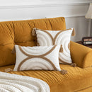 GobekUsa Boho Tufted Geometric Cotton Canvas Pillow Covers