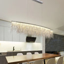 GobekUsa Gold Chain Chandelier with Remote Control - Modern LED Pendant Light for Home Décor