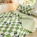 GobekUsa Cartoon Print Foldable Bed Cover Set | Cotton Quilted Cushion Mat