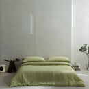 GobekUsa 100% Cotton Foam Yarn Bedding Set with Solid Color Jacquard Design