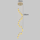 GobekUsa Crystal Chandelier, Stair Pendant Light, Living Room Lighting