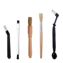 GobekUsa Coffee Machine Cleaning Brush Set: Wooden Grinder & Nylon Espresso Brushes